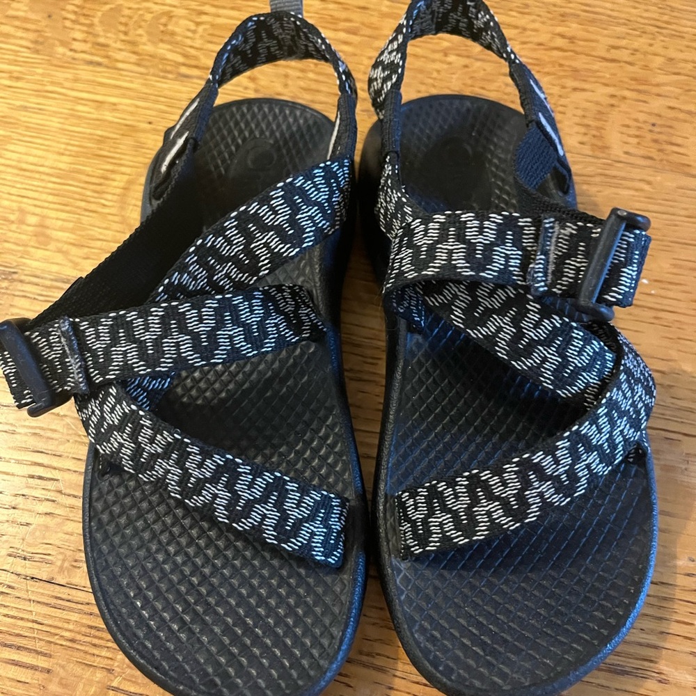 Chaco Black and White Kids Sandals